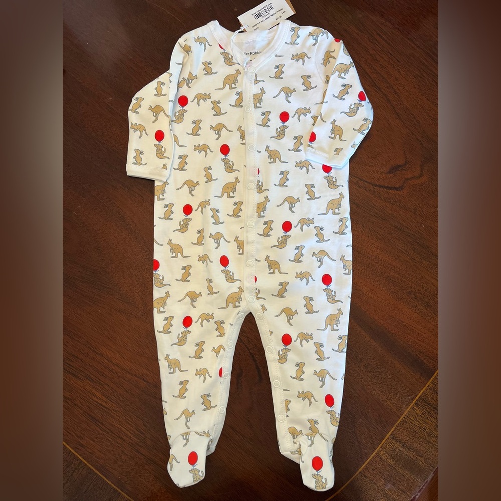 Roller Rabbit Lochi the Roo Infant Footie PJ’s